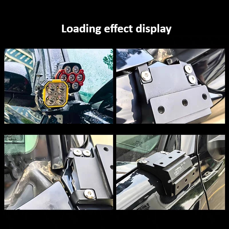 For Toyota Tacoma 2016-2024 2025 A Pillar Led Spotlight Bracket Front Hood Quick Release Off-road Dual Light Expansion Stand — view 5