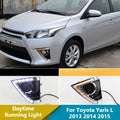 For Toyota Yaris L 2013 2014 2015 Car Led Daytime Running Lights Front Fog Lights Modified DRL Yellow Turn Signal 12V Daylights — view 1
