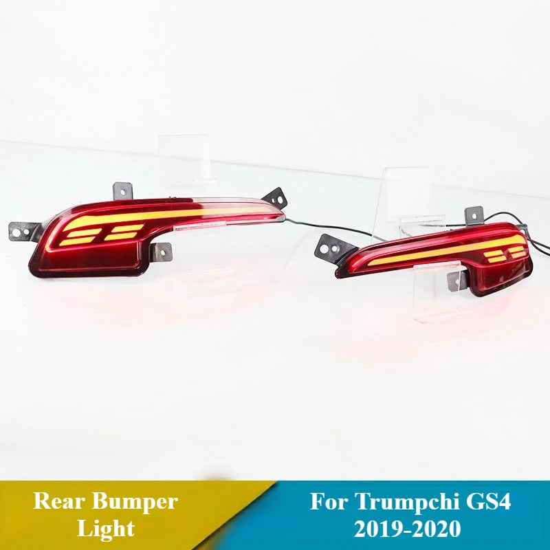 For Trumpchi GS4 2019-2020 2Pcs LED Rear Bumper Light Reflector Rear Fog Lamp Led Driving Brake Light DRL Dynamic Turn Signal — view 4