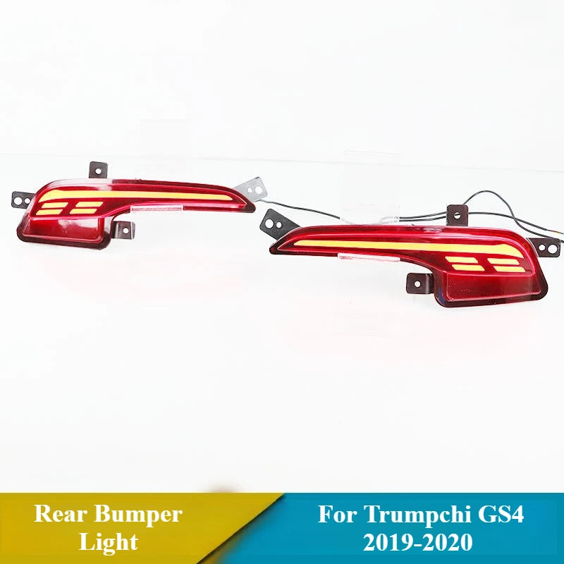 For Trumpchi GS4 2019-2020 2Pcs LED Rear Bumper Light Reflector Rear Fog Lamp Led Driving Brake Light DRL Dynamic Turn Signal — view 5