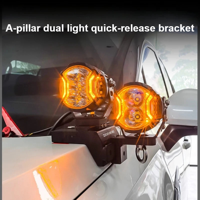For Volkswagen Talagon Atlas Cross Sport 2021 Car A Pillar Led Spotlight Bracket Quick Release Dual Guide Rail Expansion Stand — view 2