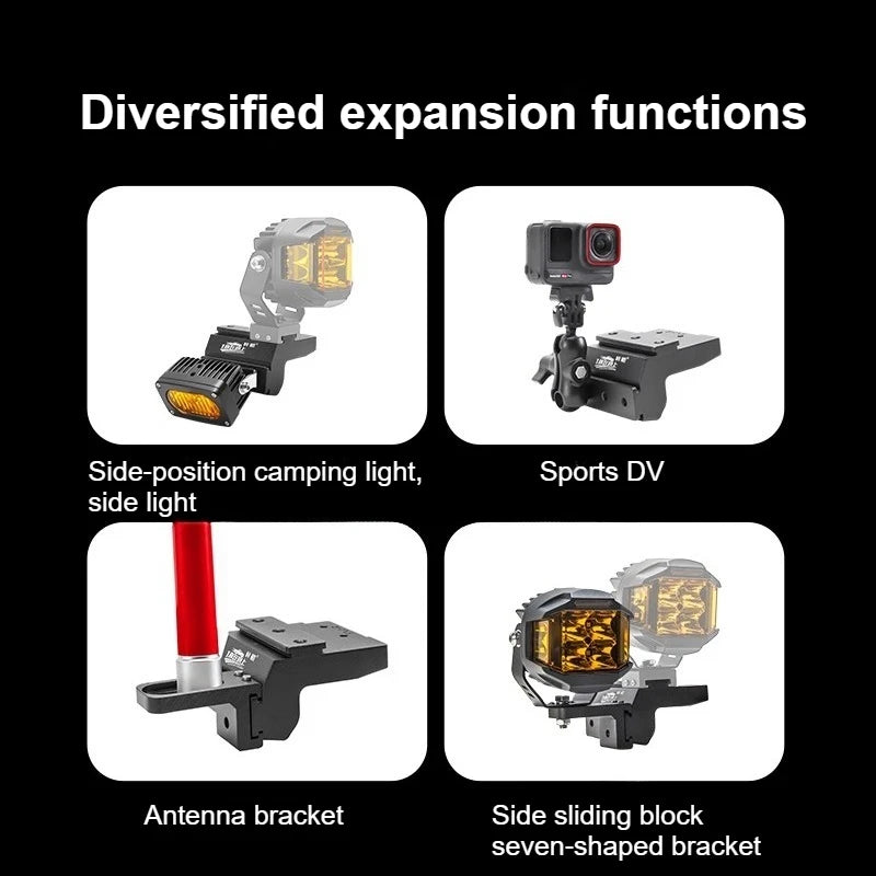 For Volkswagen Talagon Atlas Cross Sport 2021 Car A Pillar Led Spotlight Bracket Quick Release Dual Guide Rail Expansion Stand — view 4