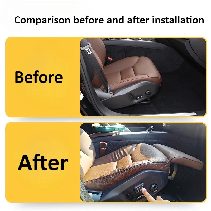 For Volvo XC60 XC90 2018-2026 Car Co-pilot Electric Leg Support Upgrade 90 Degree Adjustable Passenger Seat Leg Rest Leather Pad — view 1