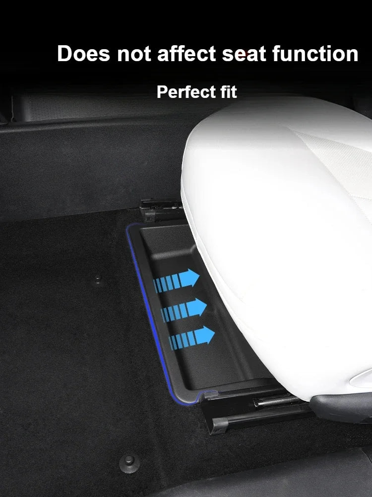 For XPeng G6 2023 2024 Car Under Seat Storage Box Front Row Seat Lower Organizer Hidden Drawer Trash Bin Car Interior Accessory — view 1