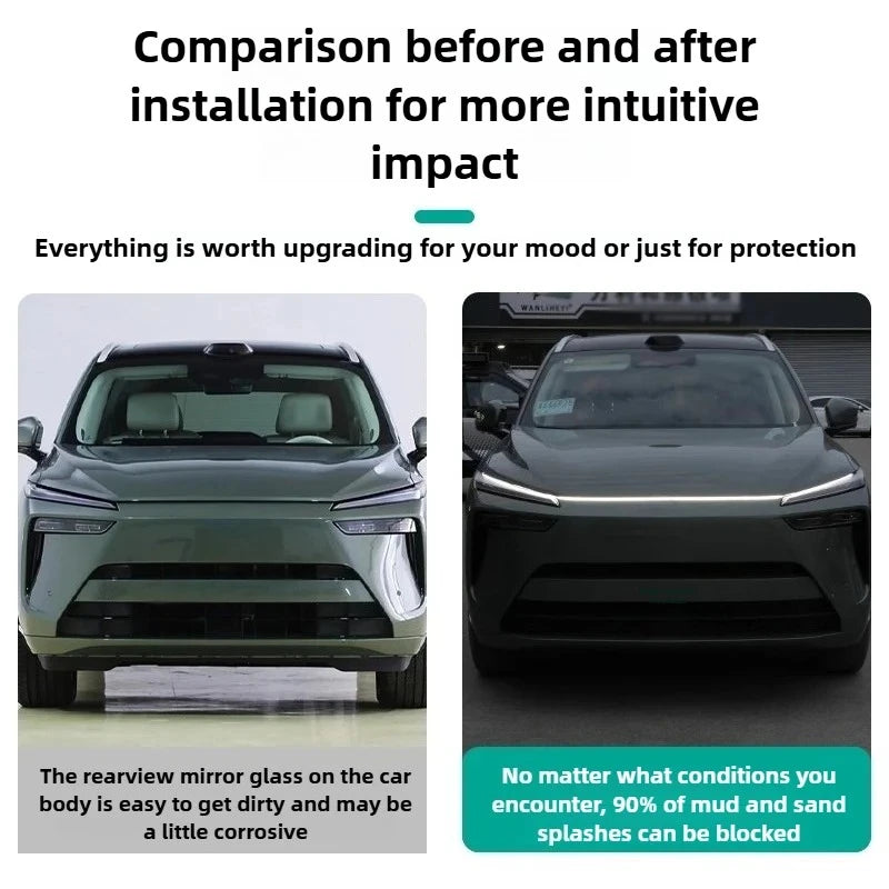 Front Bumper Middle Grille Through Light Modified Day Running Light Decorative Light for GWM Wey 07 Intelligent Driving 2025 — view 3