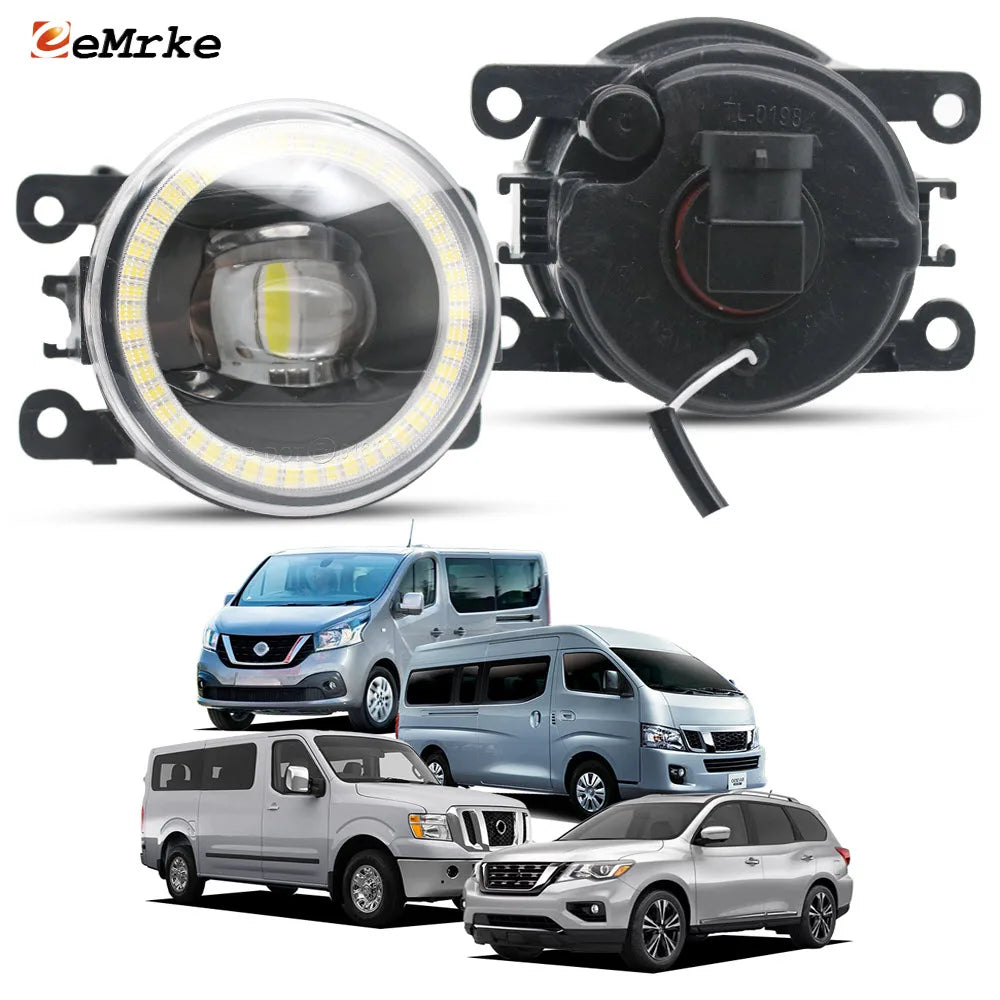 Halogen or LED Fog Lights 30W Angel Eye DRL For Nissan NV300 X82 NV3500 NV350 Caravan E26 Pathfinder 17-20 Front Car Accessories — view 1