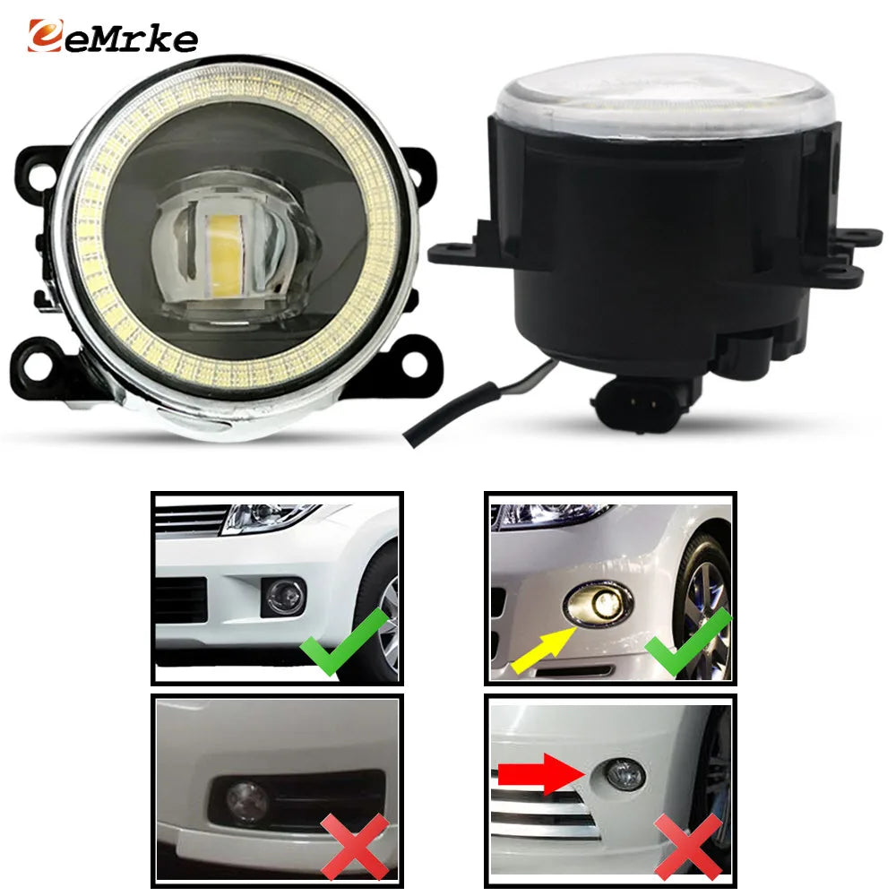 Halogen or LED Fog Lights Angel Eyes DRL For Nissan Elgrand E51 / Elgrand Highway Star 2004-2010 Front Car Lamp Accessories — view 1