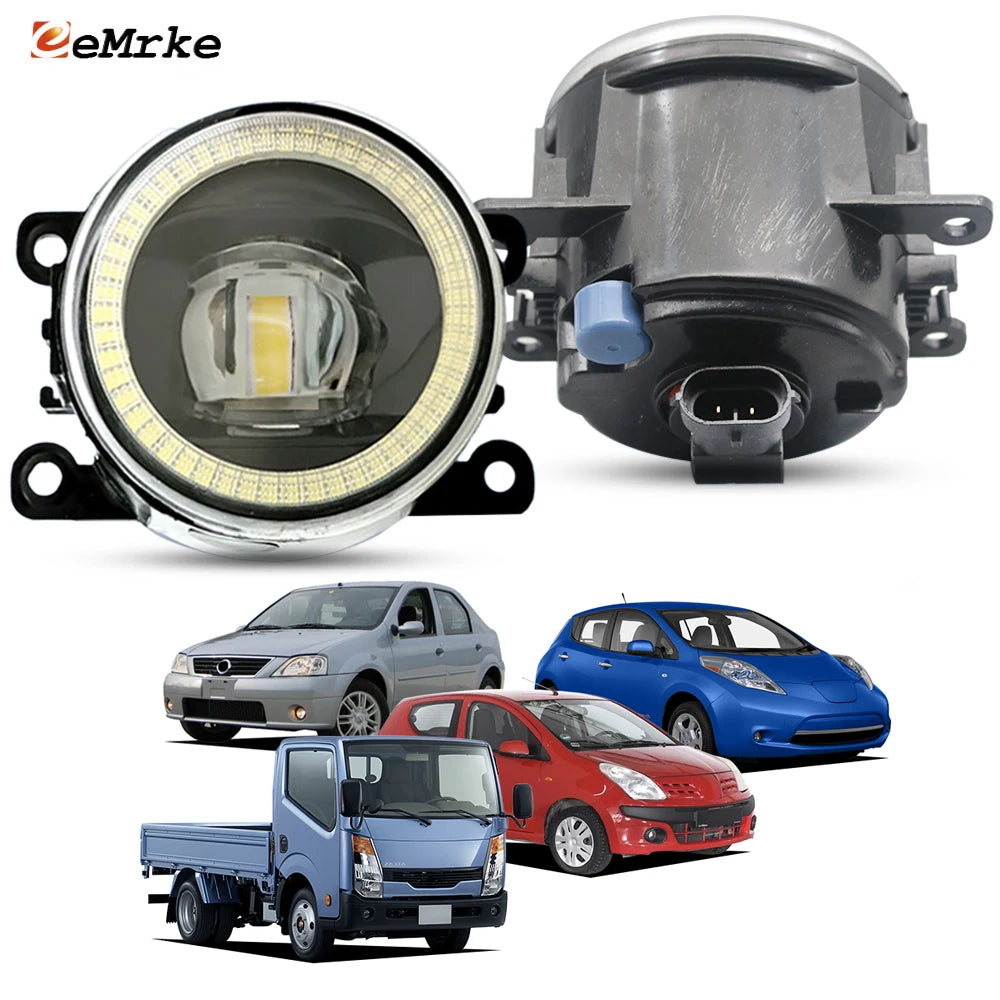 Halogen or LED Fog Lights Angel Eyes DRL For Nissan Cabstar Atlas F24 Note E11 09-11 Leaf Pixo Aprio Logon Front Car Accessories — view 1