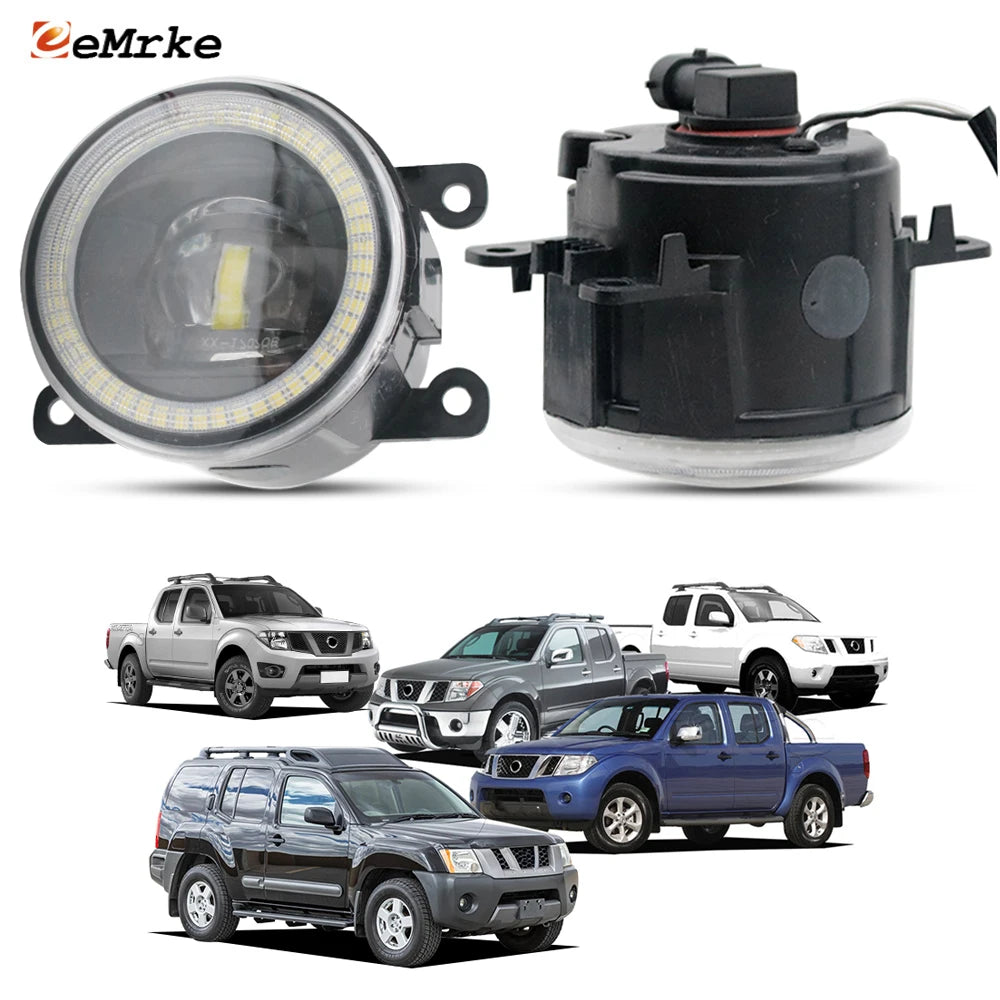 Halogen or LED Fog Lights Angel Eyes DRL For Nissan NP300 Navara Frontier D40 Xterra N50 2005-2015 Front Car Lamp Accessories — view 1