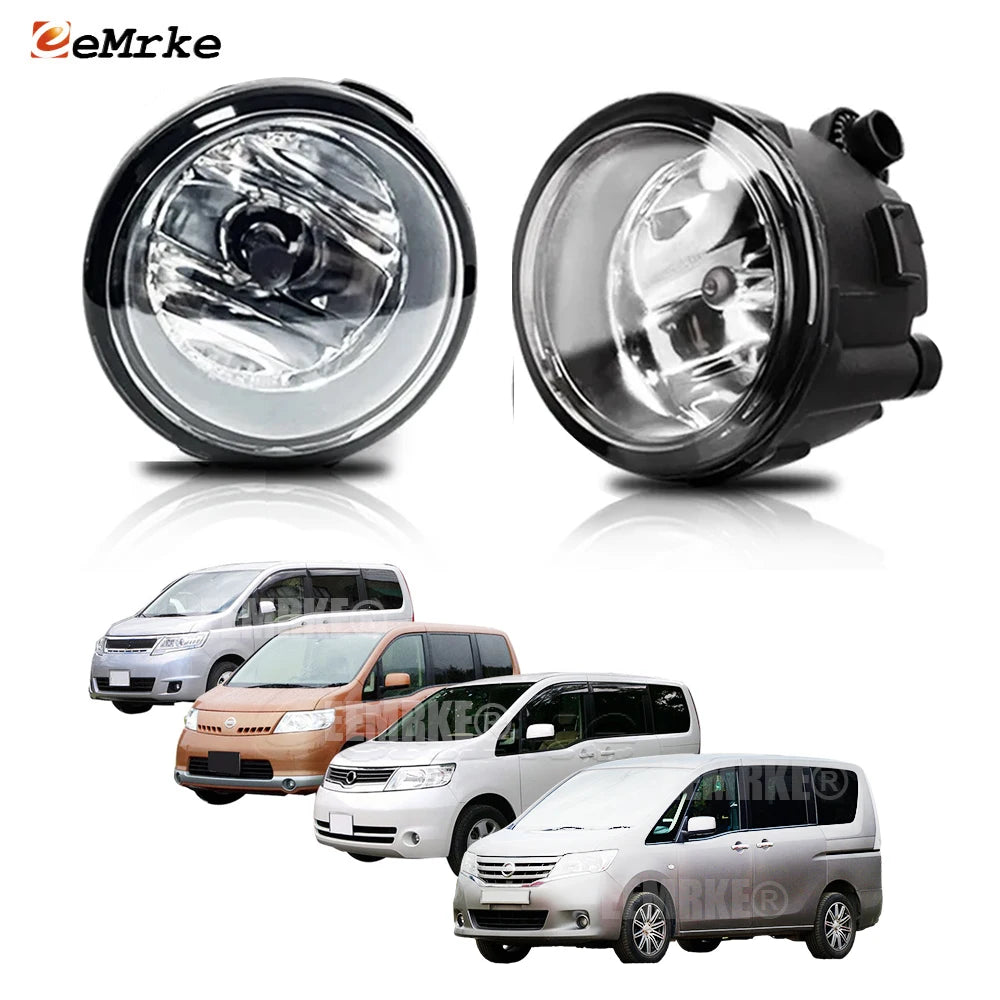 Halogen or LED Fog Lights Assembly for Nissan Serena III C25 IV C26 2005-2012 PTF DRL Headlamp Daytime Running Light Accessory — view 1