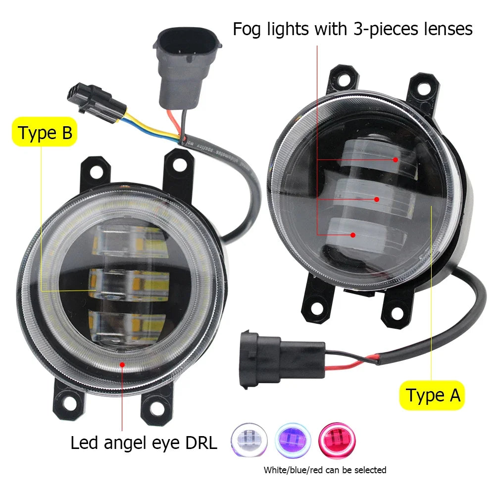 High Bright 30W Led Fog Light Accessories for Toyota Avalon III GSX30 2008 2009 2010 3 Projector Lens Angel Eye DRL Car PTF — view 2