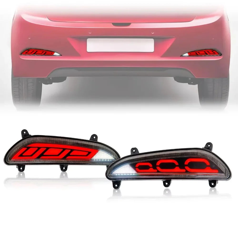 High Brightness LED Rear Bumper Light Dual Function Brake Reverse Lamp Waterproof Car Decor Lamp For Hyundai Elite i20 2015-2018 — view 1