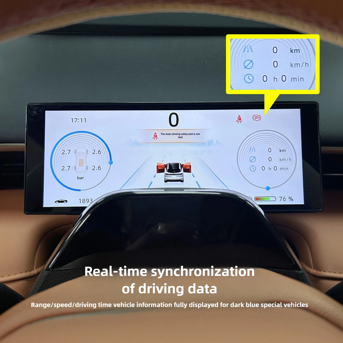 LCD for Changan Deepal S05 Car Dashboard Central Control Screen Mileage Parameters Upgraded HD Intelligent LCD Instrument Panel — view 6