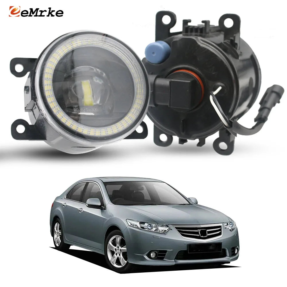 LED Angel Eye DRL Daytime Running Lights For Honda Accord VIII for Acura TSX 2011-2014 Fog Lights with Cut-Line Lens Car Styling — view 1