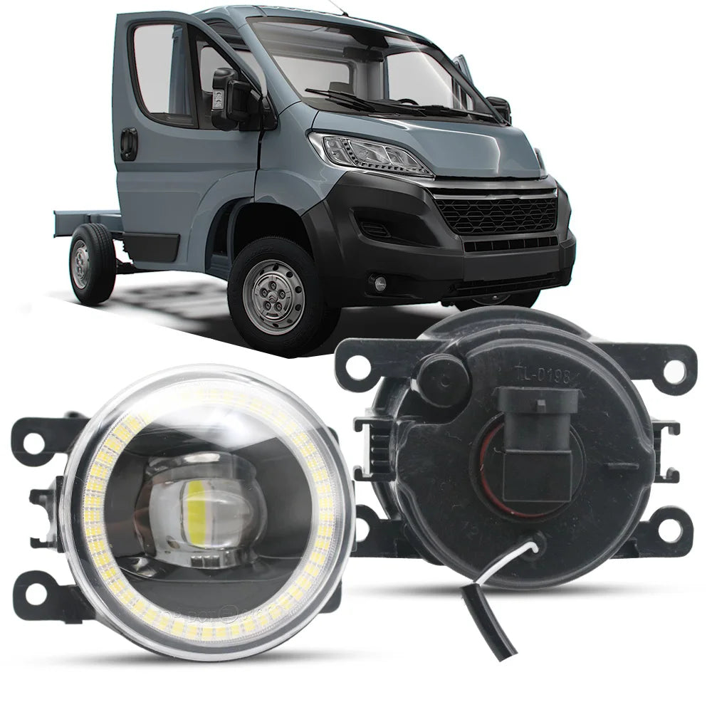 Led Angel Eye Fog Lights 30W DRL For Citroen Jumper / Relay / Fiat Ducato / Peugeot Boxer Manager 2014-2025 Car Fog Lamp H11 — view 1