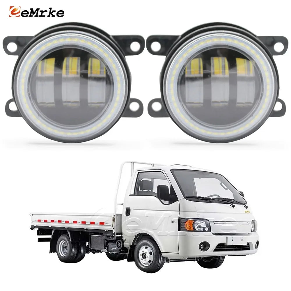 LED Car Fog Lights for JAC N35 X200 V260 2019 2020 2021 2022 2023 2024 with Lens 6400lm 12V Angel Eye DRL Daytime Running Light — view 1