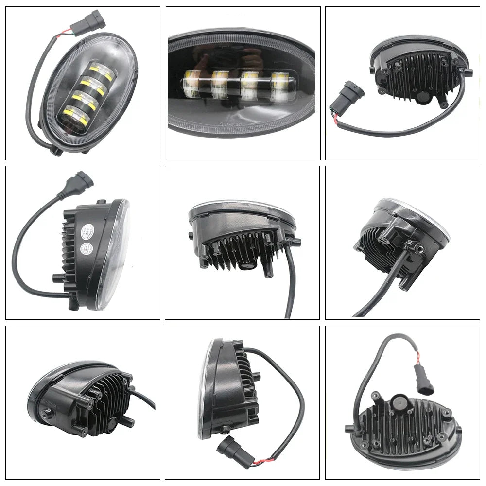 LED Car PTF Front Fog Lights Oval Type H11 DRL White Yellow 40W for Honda Fit Hybrid RS / Jazz Si Jazz Sport 2011 2012 2013 — view 4