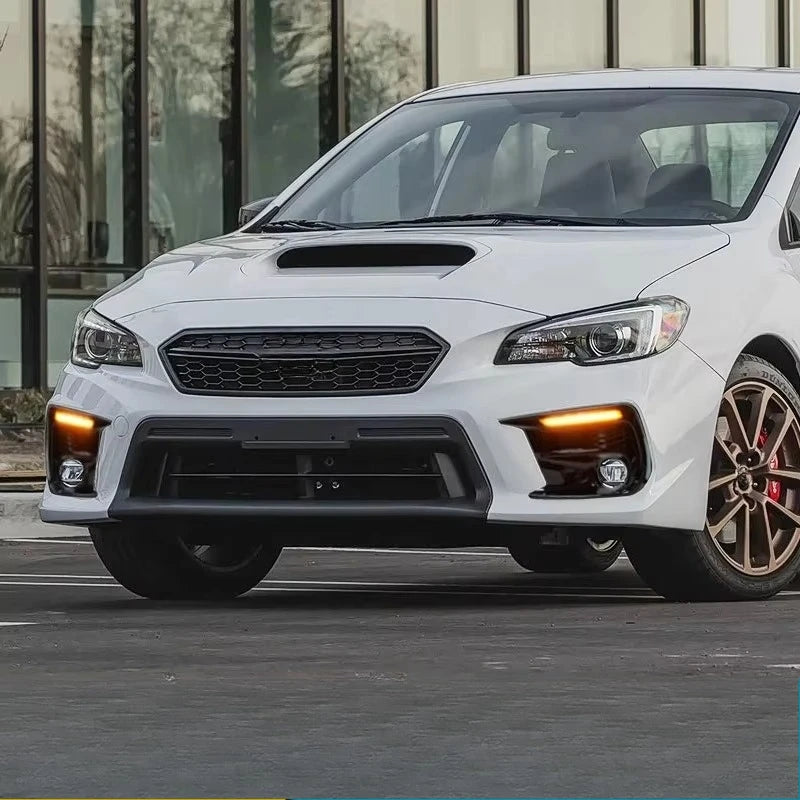 Led DRL For Subaru WRX 2018-2021 Car Daytime Running Light Dynamic Turn Signal Front Fog Light Modification Daylight Accessories — view 4