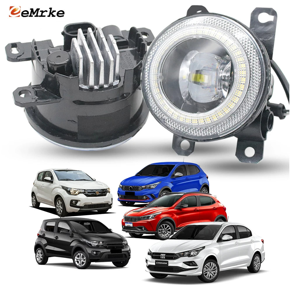 LED DRL Replace For Fiat Argo 358 Cronos 359 Mobi 341 Panda 4x4 trekking Fog Lights Upgrade Angel Eyes Aperture Accessories — view 1