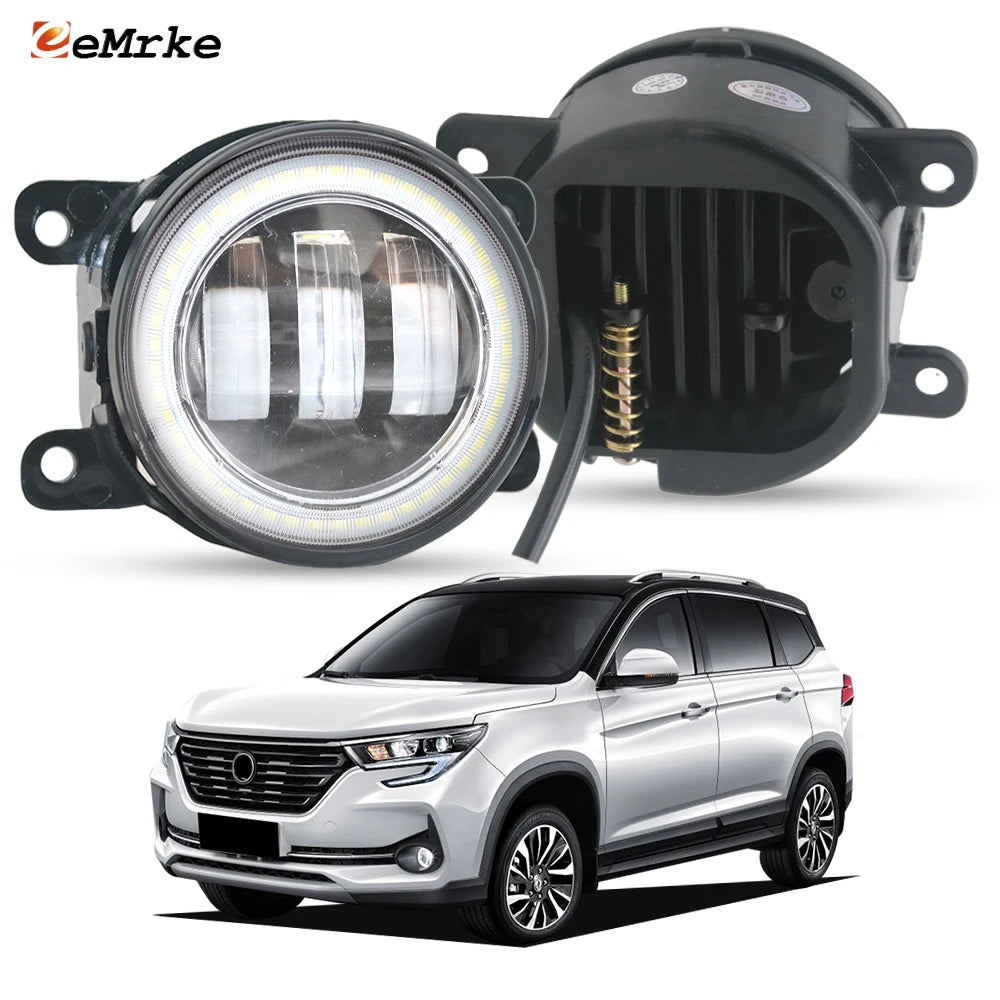 LED Fog Lamp 40W Angel Eye DRL for DongFeng Forthing T5 2019 2020 2021 Projector Lens 6400LM Headlight 12V Day Light — view 1