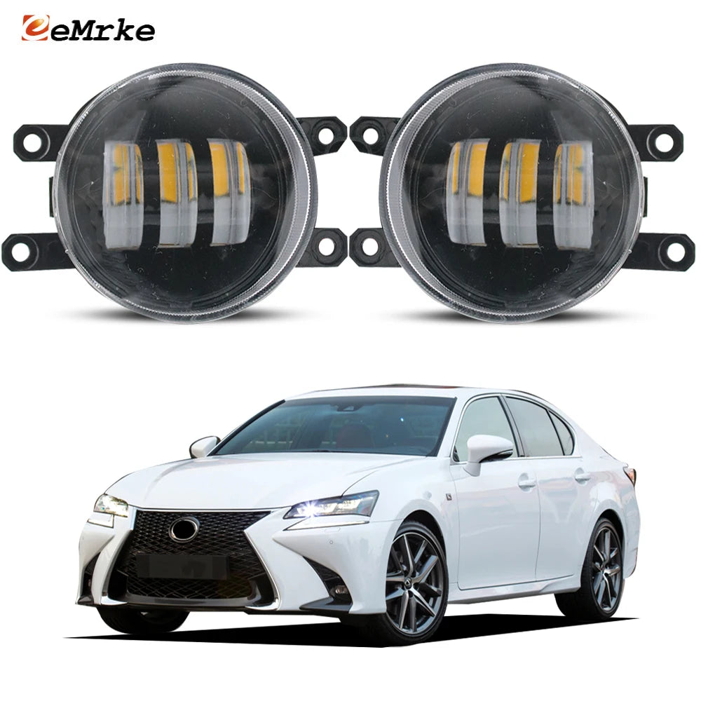Led Fog Lamp Assembly 15Wx2 Car PTF White Yellow Color Light DRL for Lexus GS L10 GS200t GS300 GS350 GS300h GS450h Post-facelift — view 1