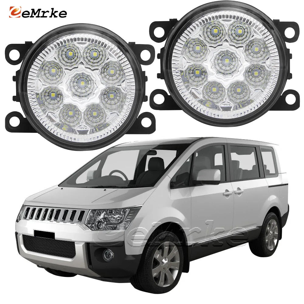 Led Fog Lamp Assembly for Mitsubishi Delica D5 D:5 2007 '08 '09 '10 '11 '12 '13 '14 15 16 '17 H11 DRL 12V Daytime Running Lights — view 1