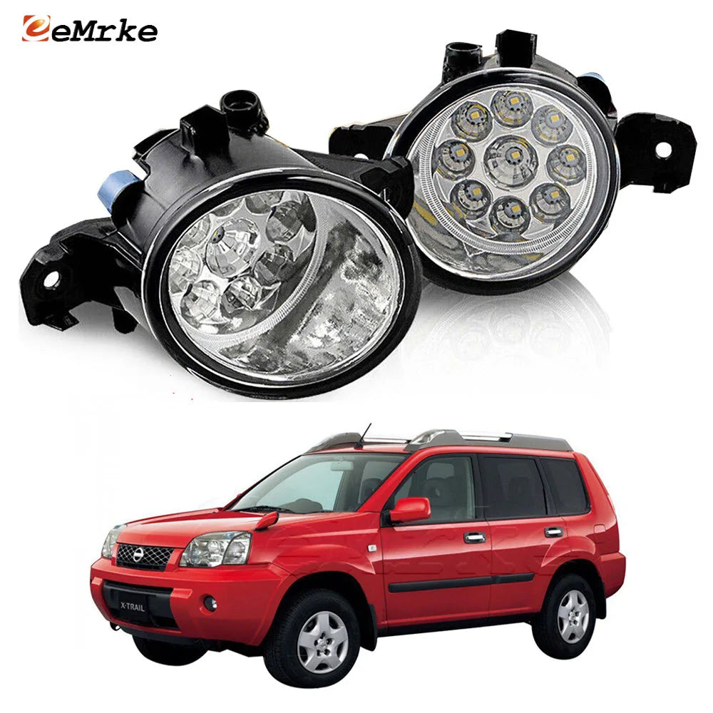 Led Fog Lamp Car DRL Daytime Running Light Fog Driving Lights for Nissan X-trail X trail T30 Post-facelift Styling 2003-2007 — view 1