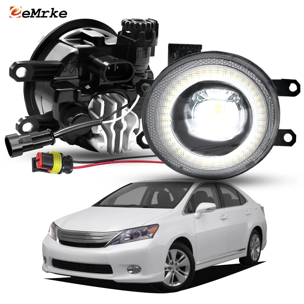 Led Fog Light Angel Eye DRL PTF W/ Lens for Lexus HS250h 2009 2010 2011 2012 Front Bumper Daytime Running Lamp Accessories — view 1