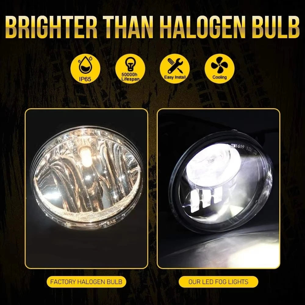 LED Fog Light Assembly Front Bumper Fog Lamp Replacement for Toyota Tacoma 2016 2017 2018 2019 Plug and Play DOT Approval — view 5