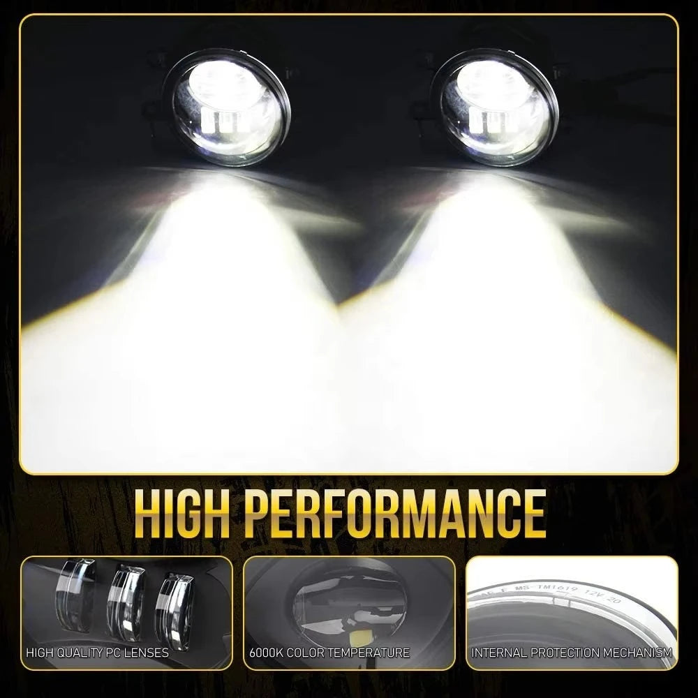 LED Fog Light Assembly Front Bumper Fog Lamp Replacement for Toyota Tacoma 2016 2017 2018 2019 Plug and Play DOT Approval — view 6