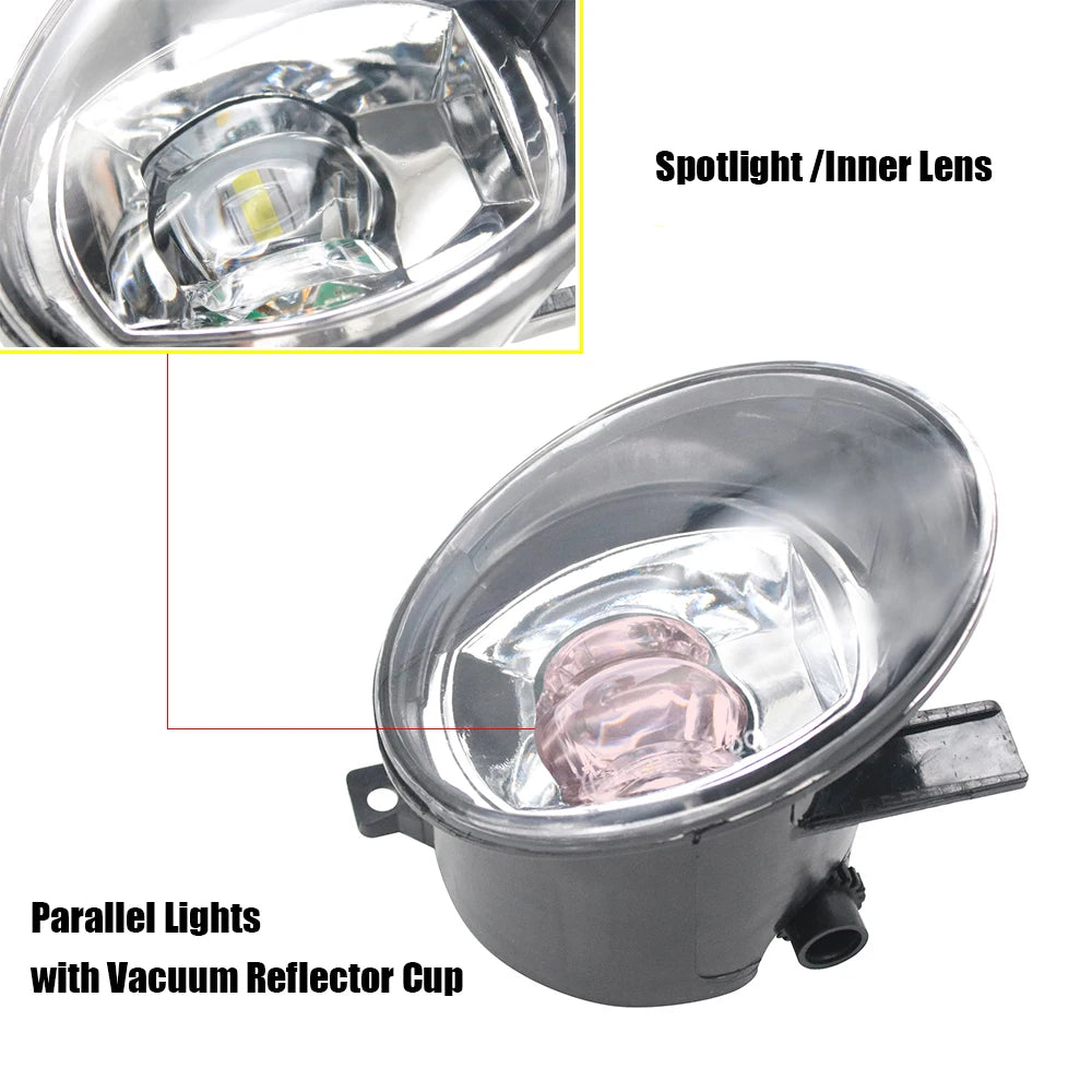 LED Fog Light Assembly with Lens DRL Daytime Running Lamp for VW Golf 6 MK6 typ 5k 2008~2012 Golf Plus / Cabriolet Variant Wagon — view 3