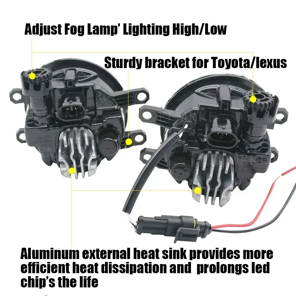 Led Fog Light for Lexus IS250 Is300h Is350 Is200t 2014 2015 2016 Angel Eye DRL PTF W/ Lens Front Bumper Daytime Running Lamp — view 3