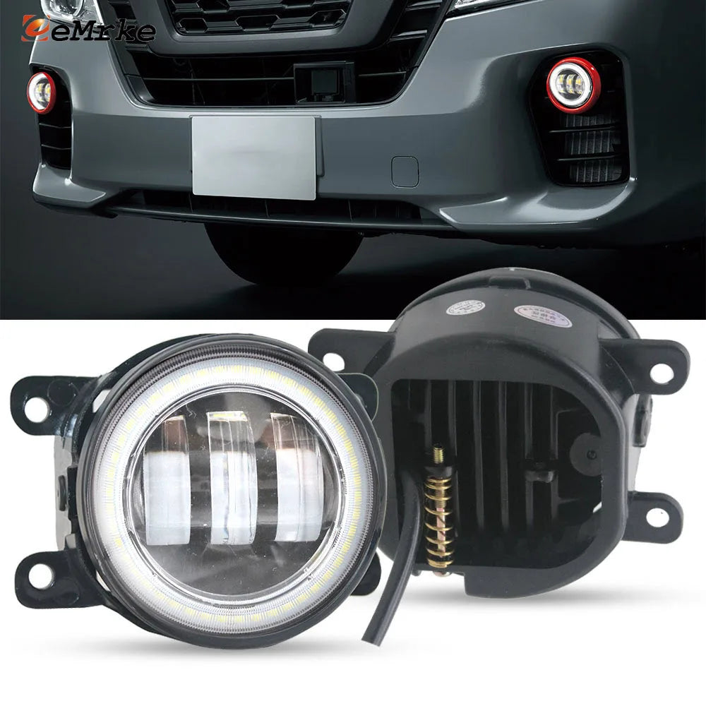 Led Fog Lights 40W Car Angel Eyes DRL Day Lamp For Nissan NV350 Caravan, NV350 Urvan E26, Isuzu Como Fuso Canter Van 2012-2021 — view 1