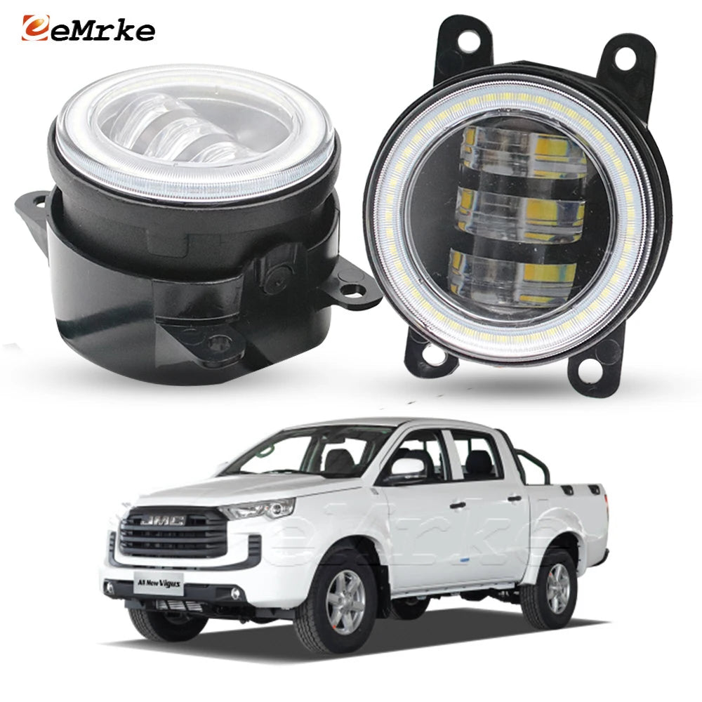 LED Fog Lights Angel Eye DRL for Jmc Vigus 2024 2025 2026 Projector Lens 6400LM Headlight 12V Daytime Running Lamp Daylight — view 1