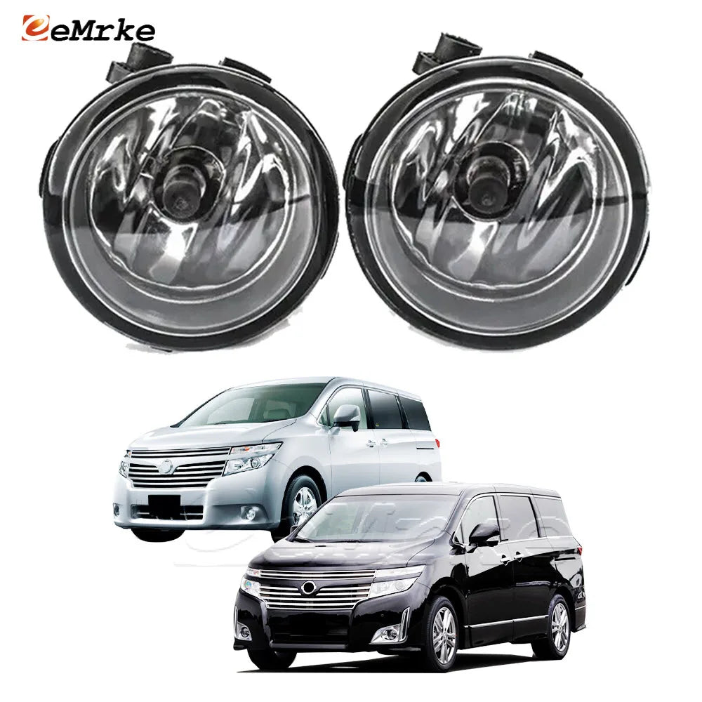 LED Fog Lights Assembly for Nissan Elgrand E52 2010 2011 2012 2013 2014 Halogen PTF DRL Headlamp Daytime Running Light Accessory — view 1