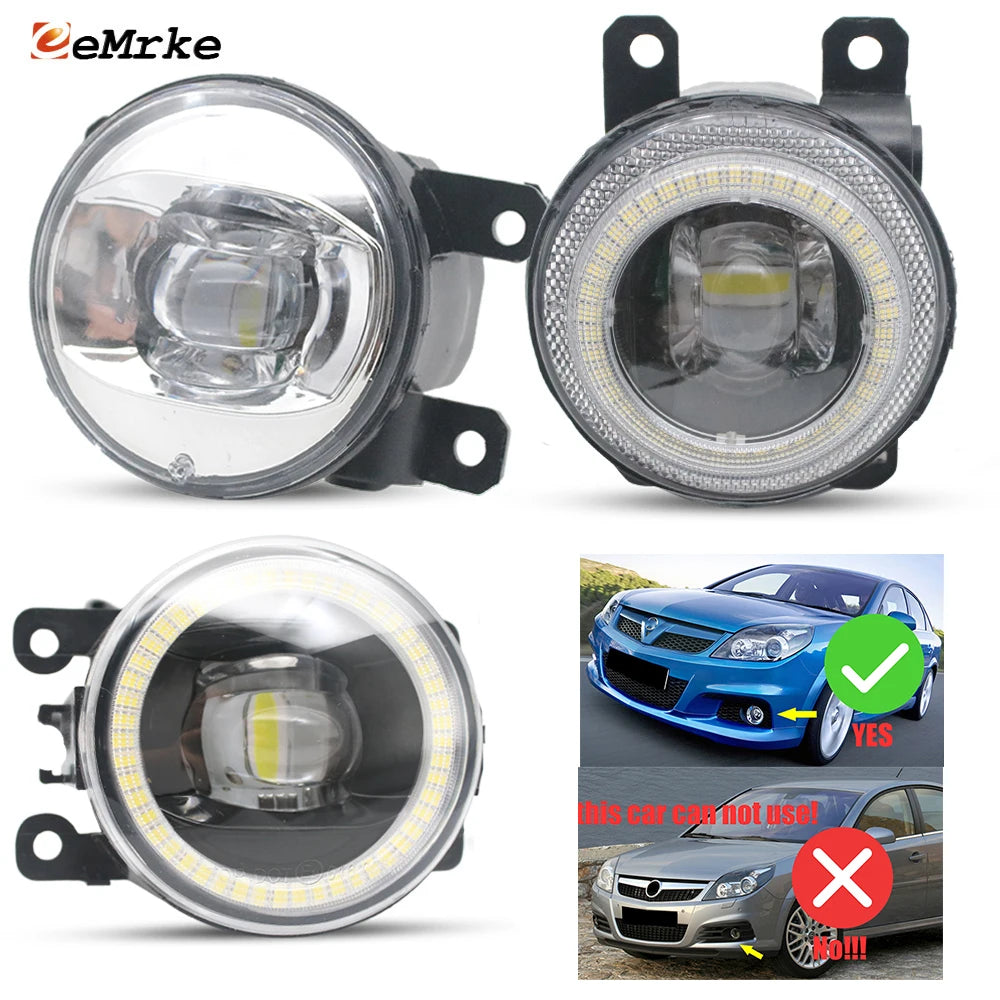 LED Fog Lights For Opel Vauxhall Vectra C 2005-2008 ( Only Fit Vectra OPC VXR ) Add Angel Eye DRL Driving Lamp Car Accessories — view 1
