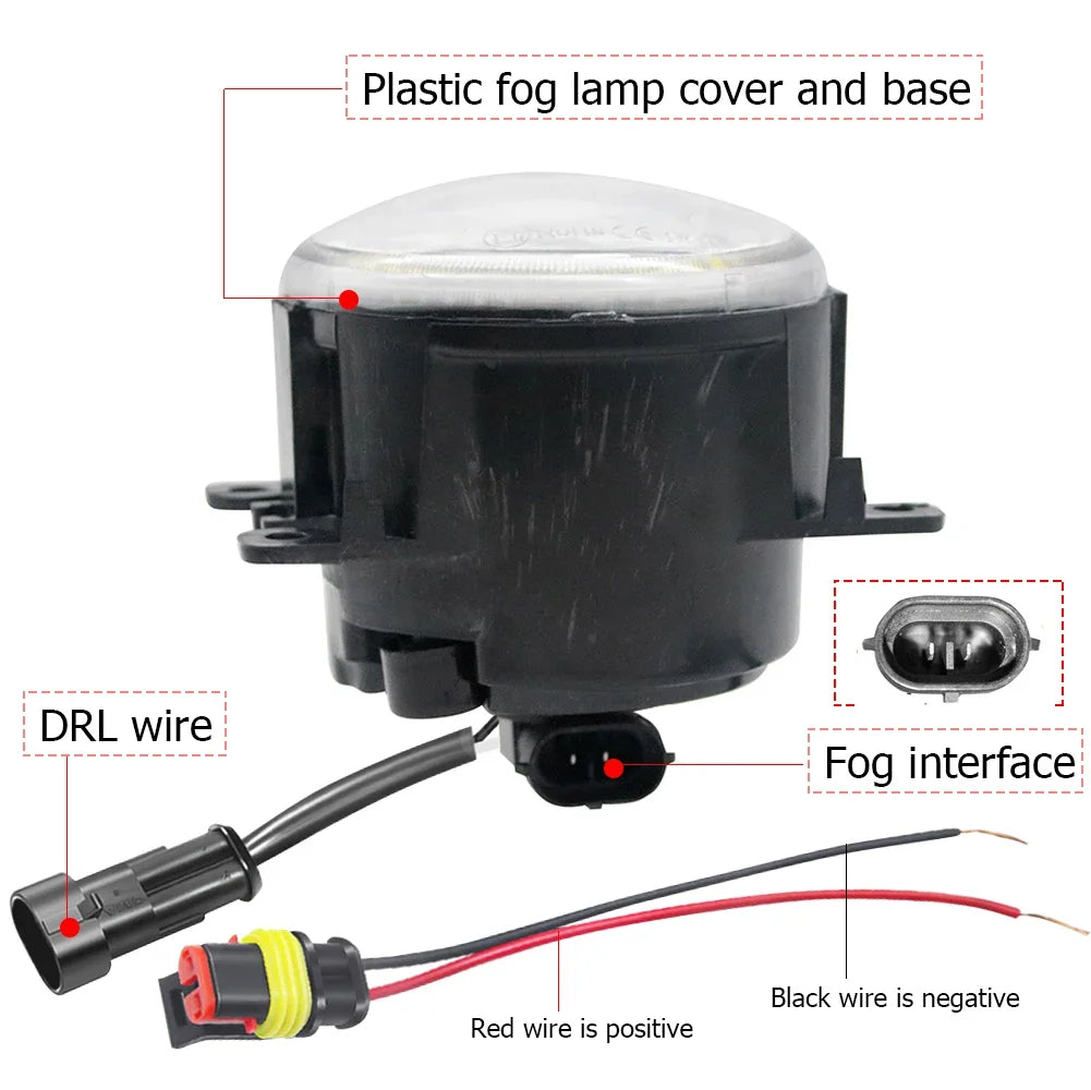 LED Fog Lights for Renault Scenic MK3 / Grand Scenic 3 / III JZ 2009~2016 Angel Eye DRL Daytime Running Head Lamp Car-Styling — view 4