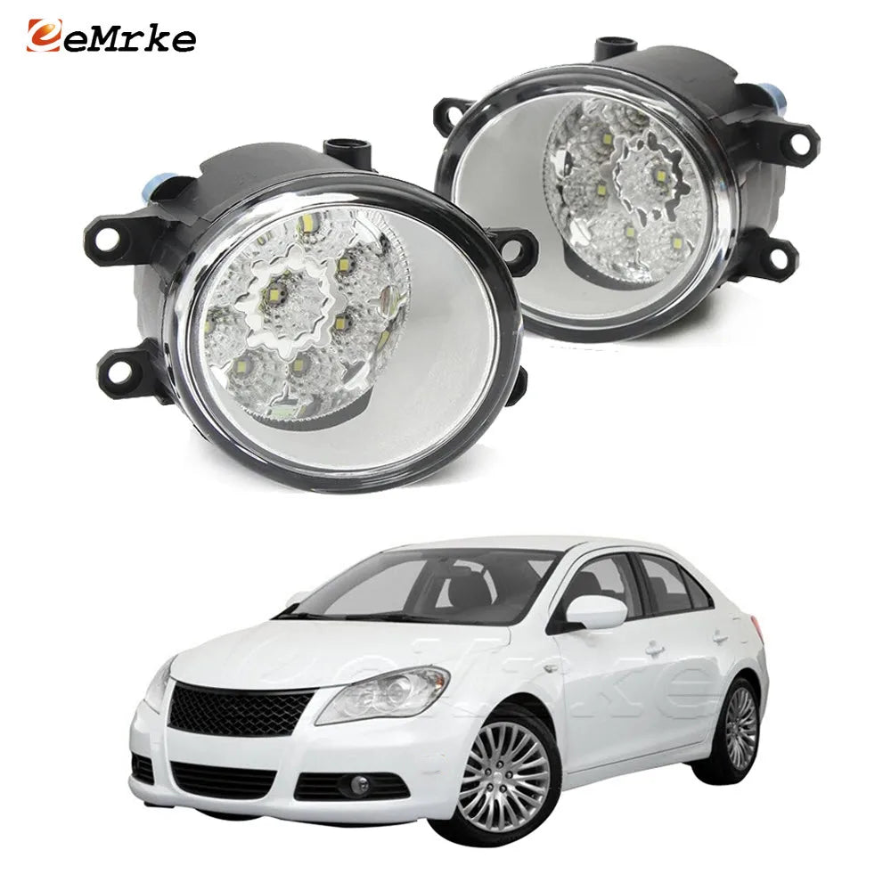 Led Fog Lights Headlight for Suzuki Kizashi 2010-2018 9-LEDs Fog Lamp Assembly DRL Car PTF Daytime Running Light Accessories — view 1