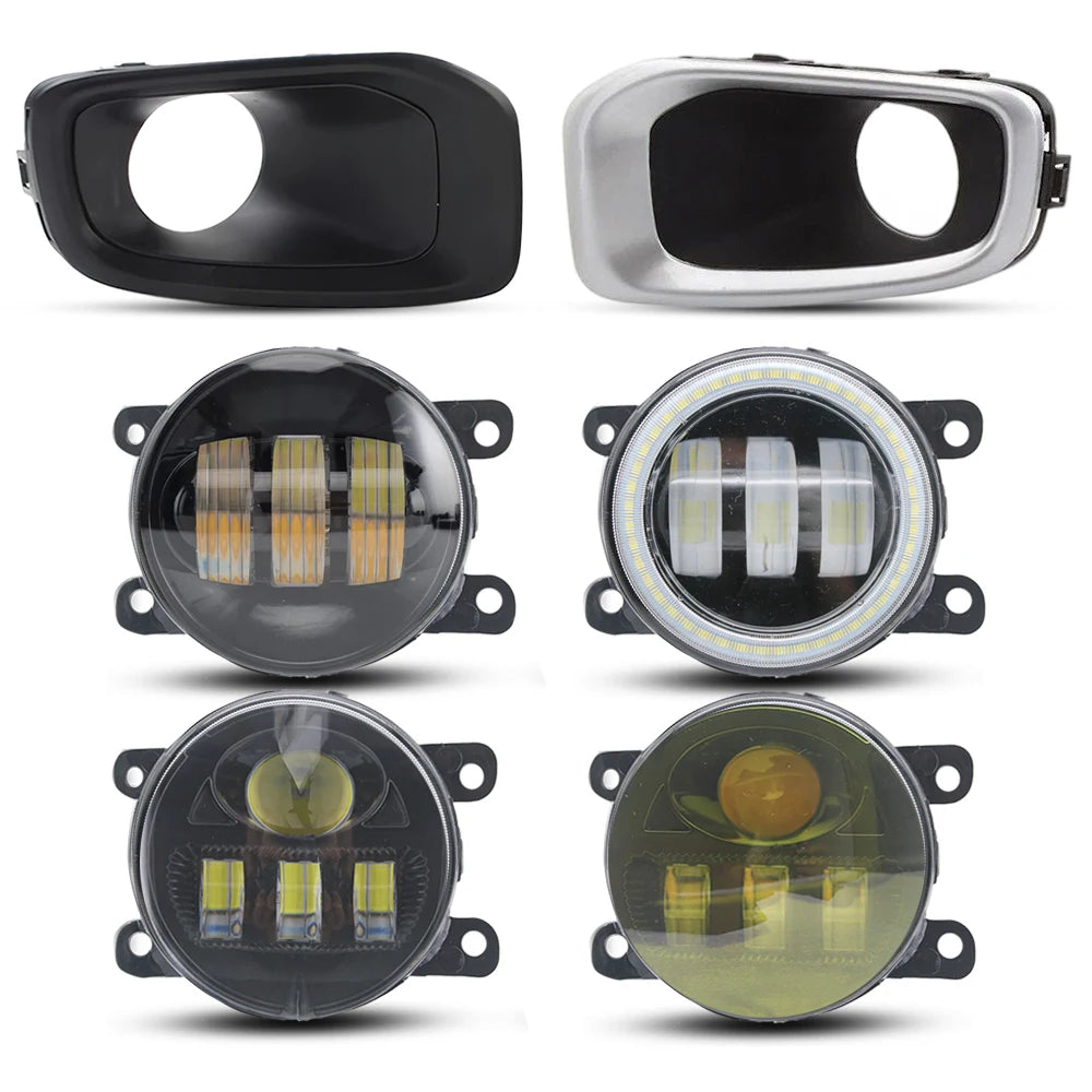 Led Fog Lights Lens 40W Or 50W OR Angel Eye White/ Blue / Red DRL Halo Or Cover Bezel For Jeep Renegade 2014 2015 2016 2017 2018 — view 1