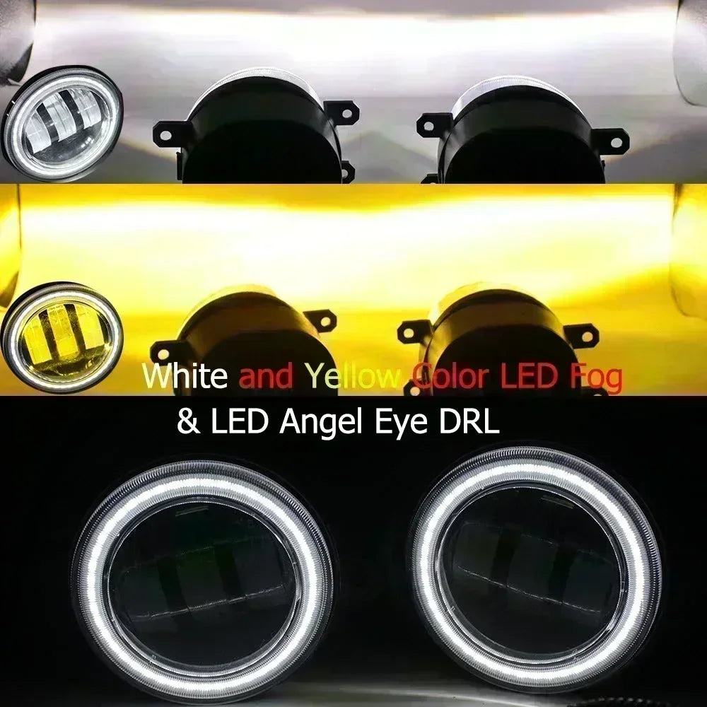Led Fog Lights Lens 40W Or 50W OR Angel Eye White/ Blue / Red DRL Halo Or Cover Bezel For Jeep Renegade 2014 2015 2016 2017 2018 — view 6