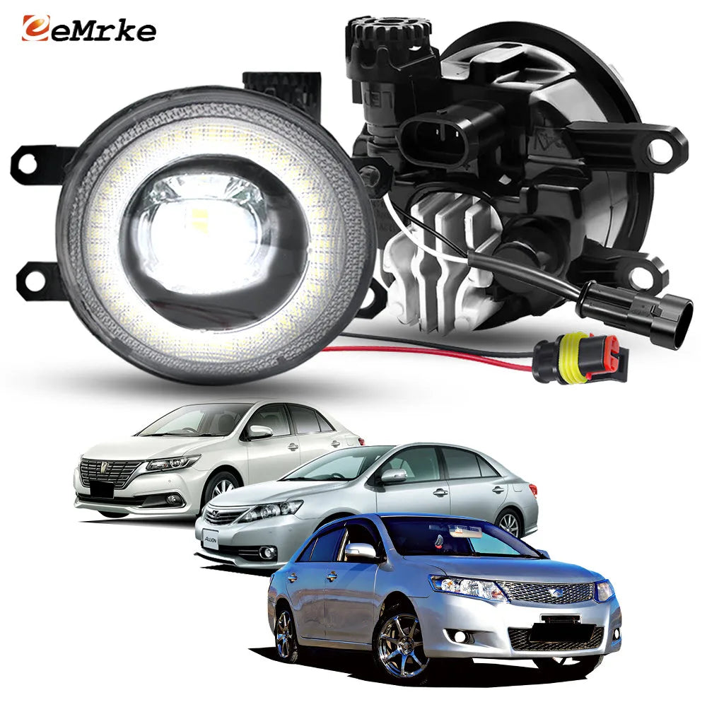 Led Lens Fog Light Angel Eye DRL PTF Fog Driving Lamp for Toyota Allion II T260 T265 2008~2021 Front Daytime Running Light — view 1