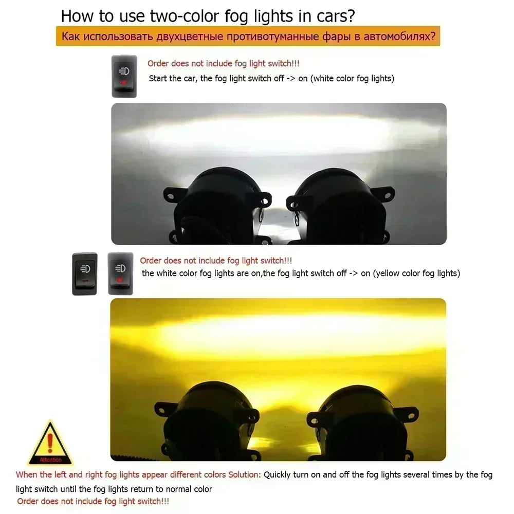 Led Lens Fog Lights PTF 40W Pair for Citroen C4 LA/LC 2004 2005 2006 2007 Angel Eye DRL Ring or Optional Fog Lamp Frame Cover — view 5