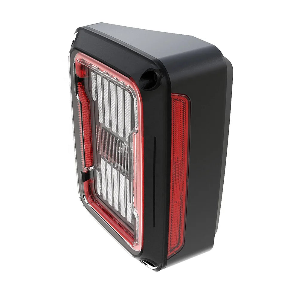 LED Tail Light for Jeep Wrangler JK 2007-2017, Brake Reverse Light Rear Back Up Lights Daytime Running Lamps Smoked Lens DOT — view 3