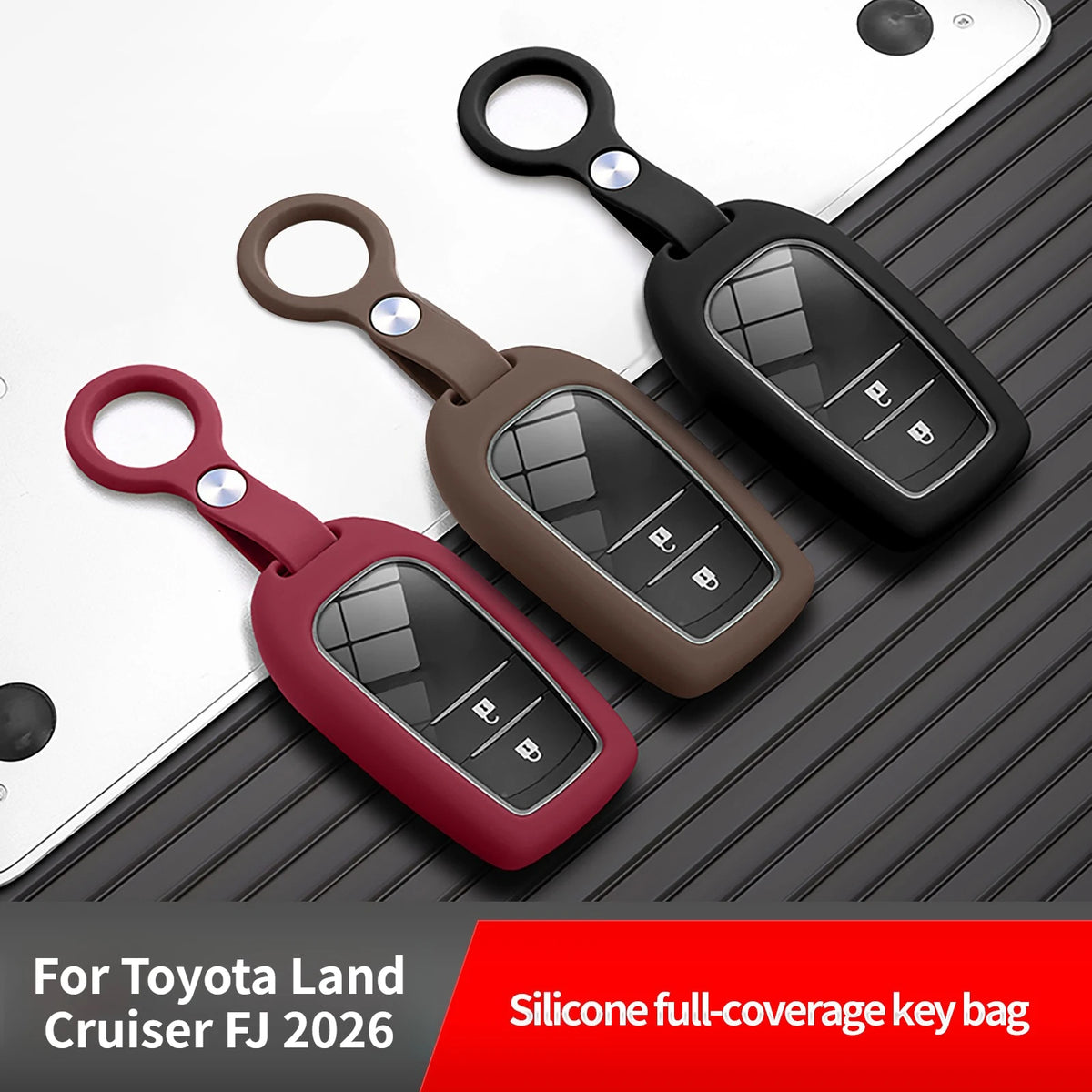 Liquid Silicone Key Cover Soft Anti-Drop Wireless Control Key Protective Case Modified Accessory For Toyota Land Cruiser FJ 2026 — view 1