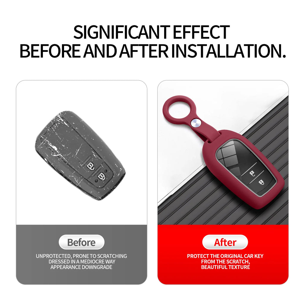 Liquid Silicone Key Cover Soft Anti-Drop Wireless Control Key Protective Case Modified Accessory For Toyota Land Cruiser FJ 2026 — view 5