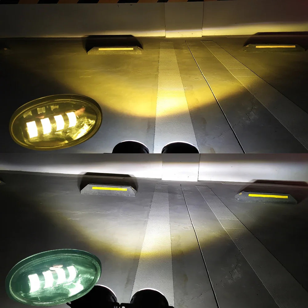 Modified Fog Lamp White + Yellow Led Car Fog Lights 40W Lens for Honda Jazz VTi-S Jazz Sport / Jazz GD Facelift 2006 2007 2008 — view 6
