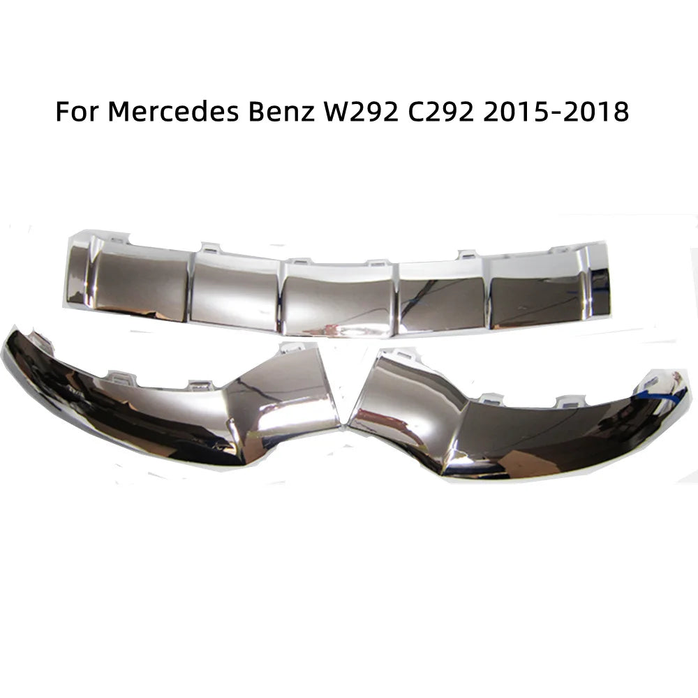 NEW Front Lower Bumper Chrome Molding Trim Silver OE# A2928850300 A2928850400 2928855822 For Mercedes Benz GLE W292 C292 2015-18 — view 1