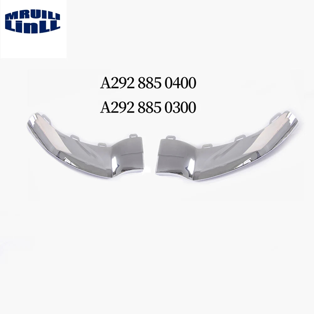 NEW Front Lower Bumper Chrome Molding Trim Silver OE# A2928850300 A2928850400 2928855822 For Mercedes Benz GLE W292 C292 2015-18 — view 2