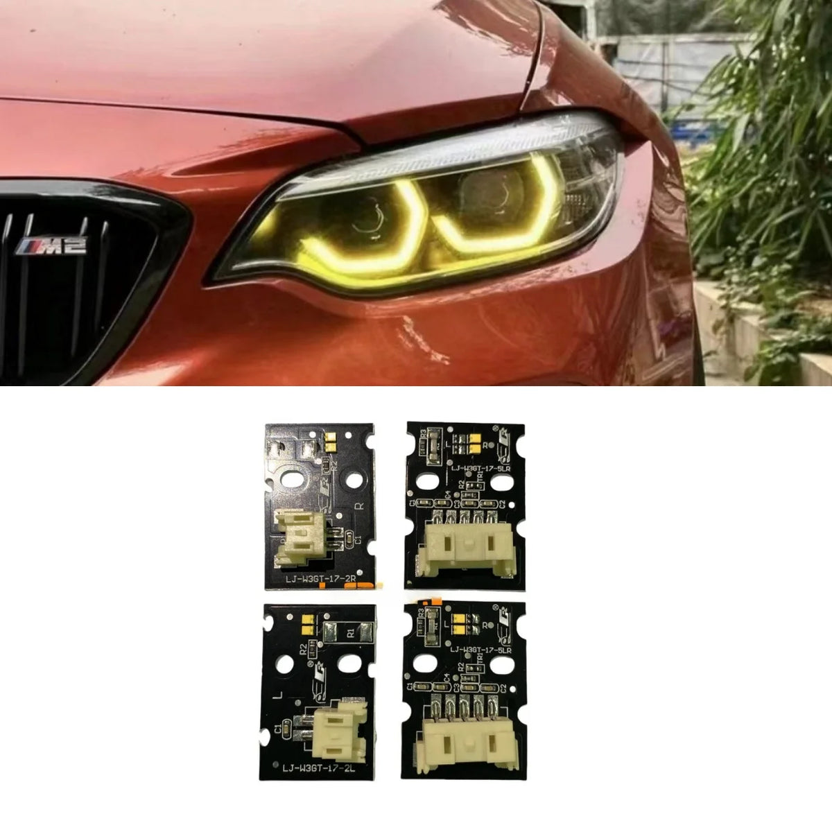 NEW Headlight Daytime Running Light LED Module Yellow Color OE# 63117494851 63117494852 For BMW F22 F23 F87 LCI 2018-2020 — view 2