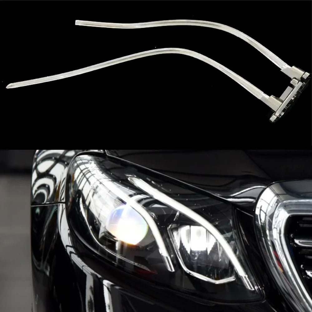 NEW Headlight DRL Tube Acrylic tube Light Guide DRL Fiber SINGLE-LENS For Mercedes W213 E300 3350 2016 2017 2018 2019 — view 1
